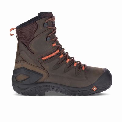 Merrell Strongfield Leather 8" Thermo Waterproof Comp Toe Arbetsskor Herr Bruna (SE602519)
